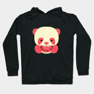 cute panda eat watermelon Hoodie